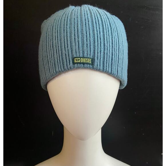 DIESEL Blue Knit Skull Cap Beanie sz OS - Picture 1 of 8